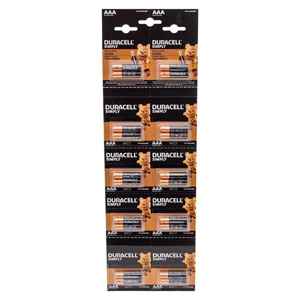 Duracell 1.5V İnce AAA 20'li Alkalin Pil LR03/MN20 - Image 1