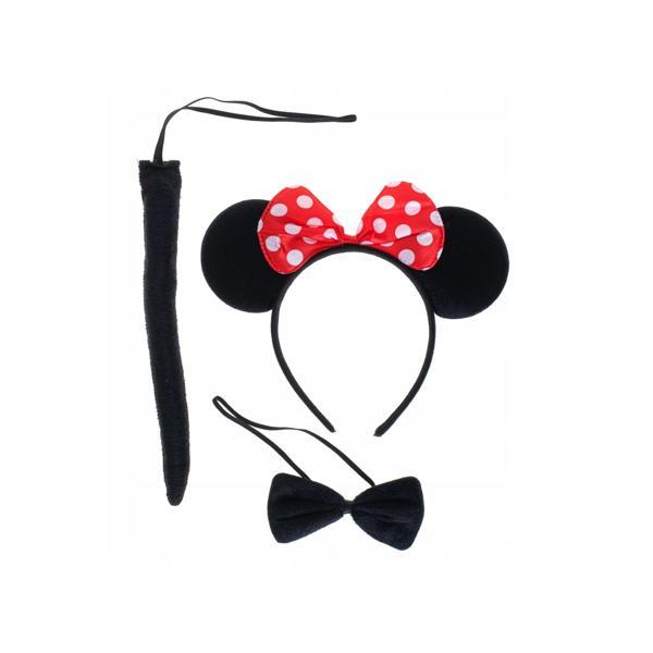 Minnie Mouse Kostüm Seti Taç Kuyruk Papyon Gösteri Seti - Image 1