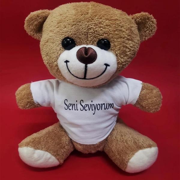 Kahverengi Seni Seviyorum Tişörtlü Ayı - Image 1