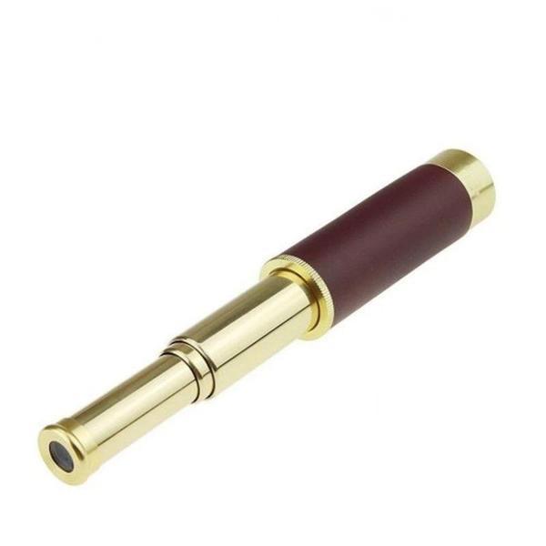 30X40 Panda Büyük Mercekli Pirinç Gövdeli Deri Çantalı Denizcilik Korsan Dürbün - Image 1