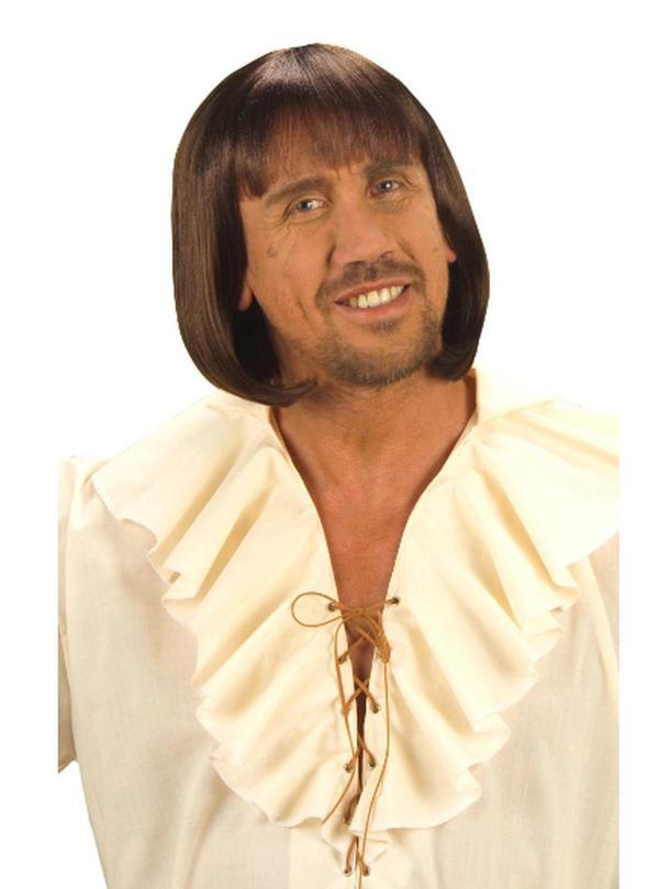 Kahve Renk Erkekler İçin Kısa Ortaçağ Peruğu - Image 1