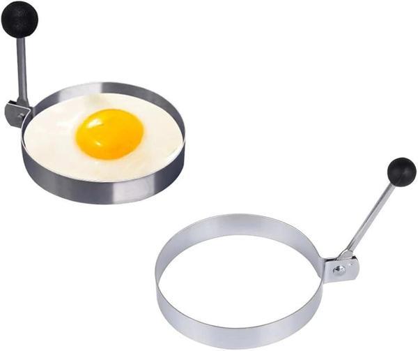 Metalik Daire Şeklinde Metal Omlet Yumurta ve Krep Kalıpları - Image 1