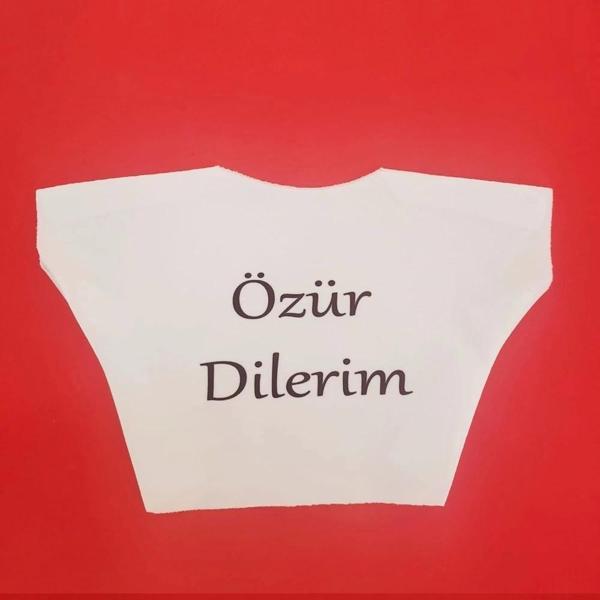 Özür Dilerim Yazılı Peluş Oyuncak Tişörtü - Image 1
