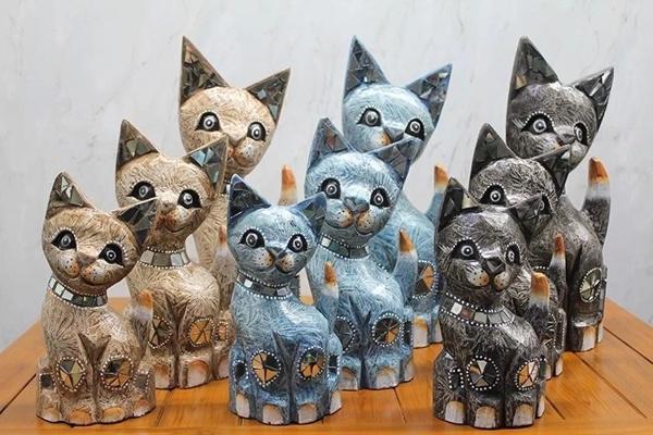 Ahşap 3'lü Kedi Seti 40 Cm Trendy:4 - Image 1