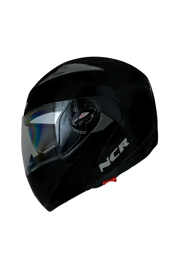 NCR Kask Çene Açılır Vizörlü Parlak Siyah (Ece Belgeli) - Image 1