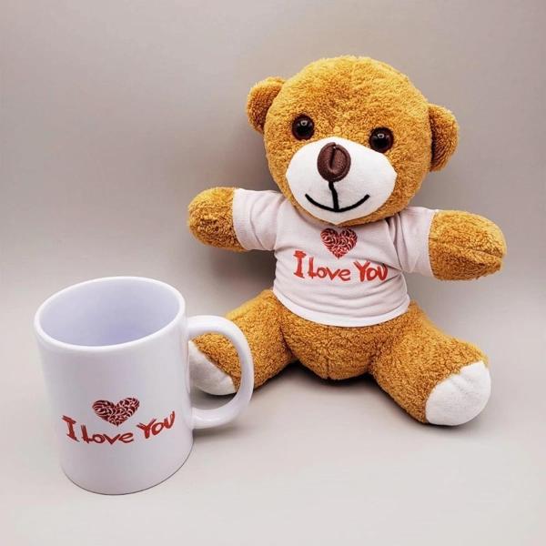 Kahverengi Ayıcık Ve Baskılı Kupa Seti - Image 1