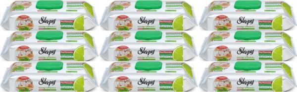 Sleepy Easy Clean Yüzey Temizlik Mutfak Havlusu -Mendili  50 Yaprak Bergomot Yağlı (9Lu Set) 450Yprk - Image 1
