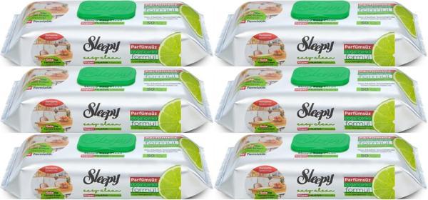 Sleepy Easy Clean Yüzey Temizlik Mutfak Havlusu -Mendili  50 Yaprak Bergomot Yağlı (6Lı Set) 300Yprk - Image 1