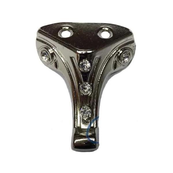 Moda Taşlı Ahşap Sandık Ayağı, Kutu Ayak 3,5 Cm - Nikel, 50 Adet - Image 1