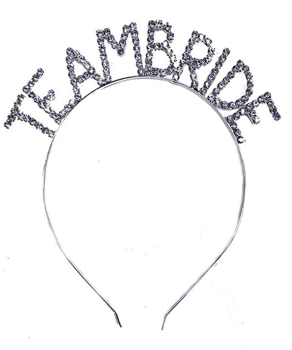 Kristal Taşlı Gümüş Renk Team Bride Gelin Tacı - Image 1