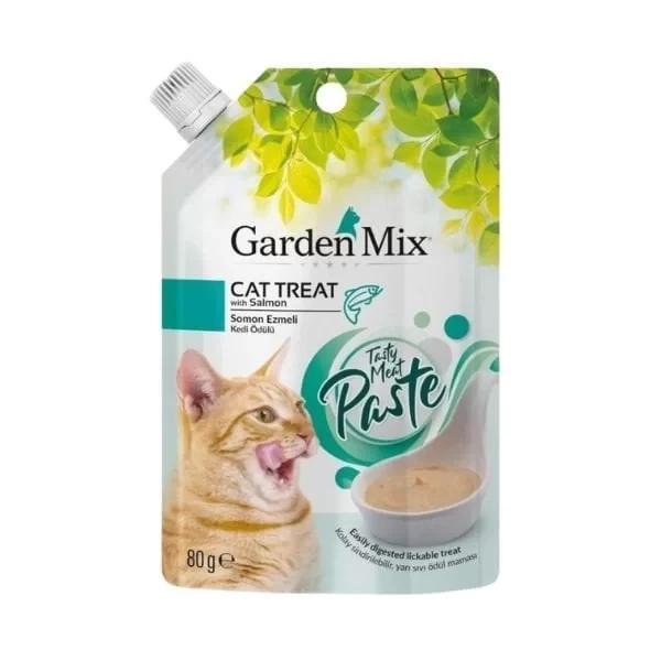 Garden Mix Somonlu Ezme Sıvı Kedi Ödül Maması 80 Gr - Image 1