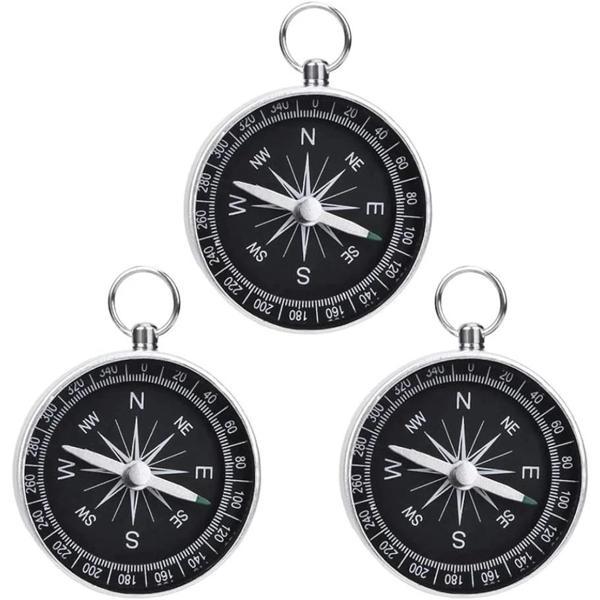 Mini Paslanmaz Alüminyum Pusula G44-2B Gümüş - Image 1