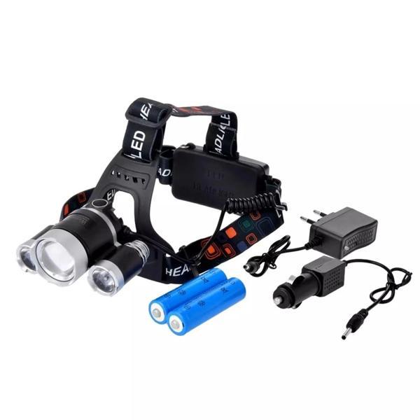 3 Başlıklı Şarjlı  Kafa Feneri   Wt-256 - Image 1