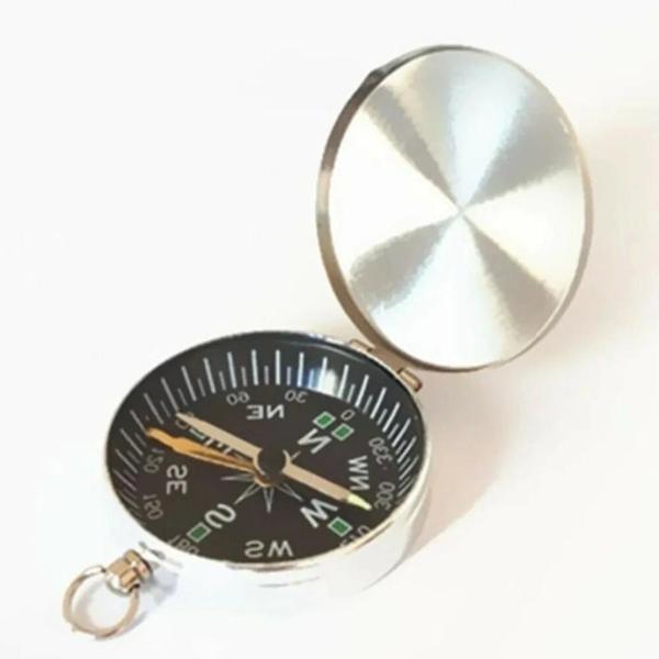 Mini Taşınabilir  Kapaklı Cep Saati Model Alüminyum Iğne Kılıtlı  Pusula G45-1 - Image 1