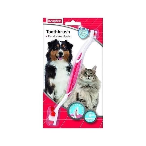 Beaphar İki Uçlu Köpek Diş Fırçası 22 Cm - Image 1