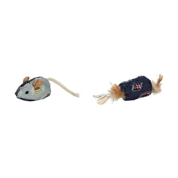Flamingo Meranroll ve Mouse Peluş Kedi Oyuncağı 16.5 Cm - Image 1