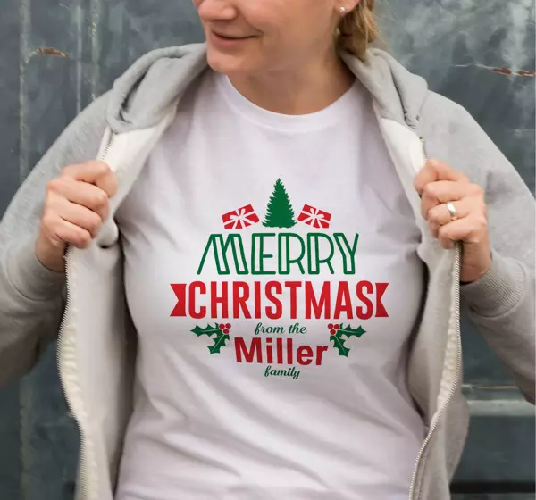 MERRY CHRISTMAS from the Miller Baskılı T-shirt - Beyaz - Image 1