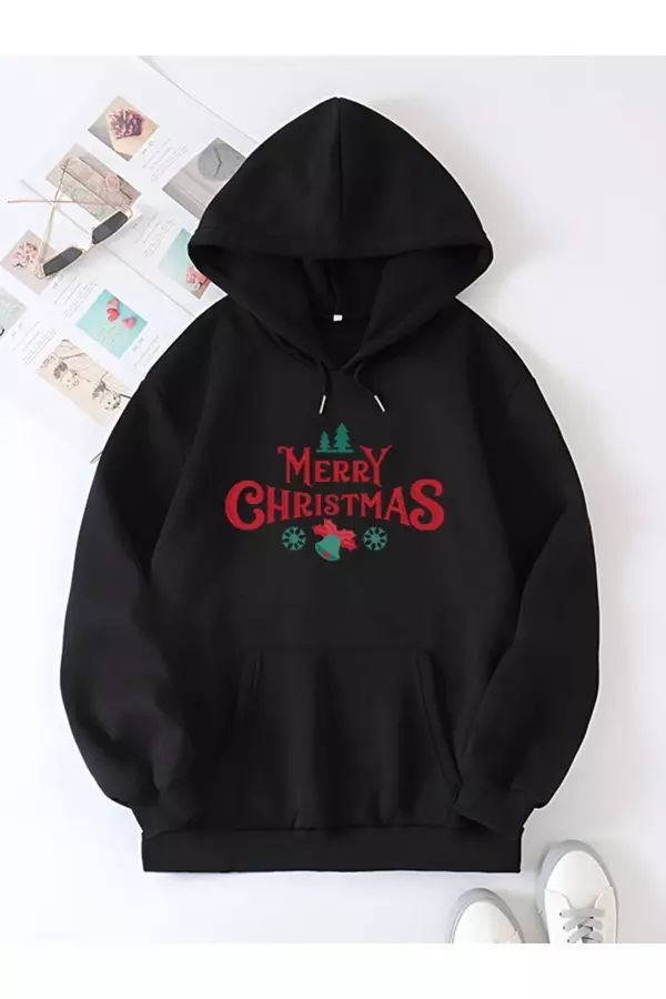 Merry Chrıstmas Sweatshirt & Hodie - Siyah - Image 1