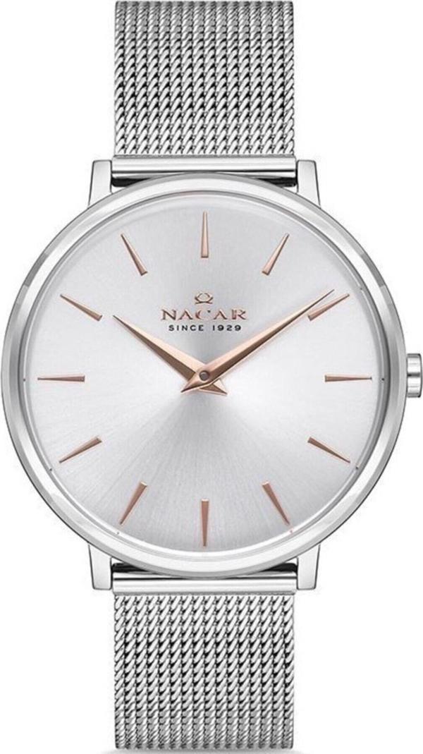 Nacar Kadın Gümüş Renk Kol Saati Nc18 3914b795 asrm - Image 1