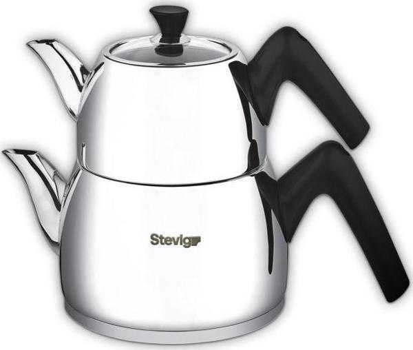 Stevig 4 Turkish Tea 18/10 Paslanmaz Çelik Çaydanlık Takımı Büyük Boy ST-501 - Image 1
