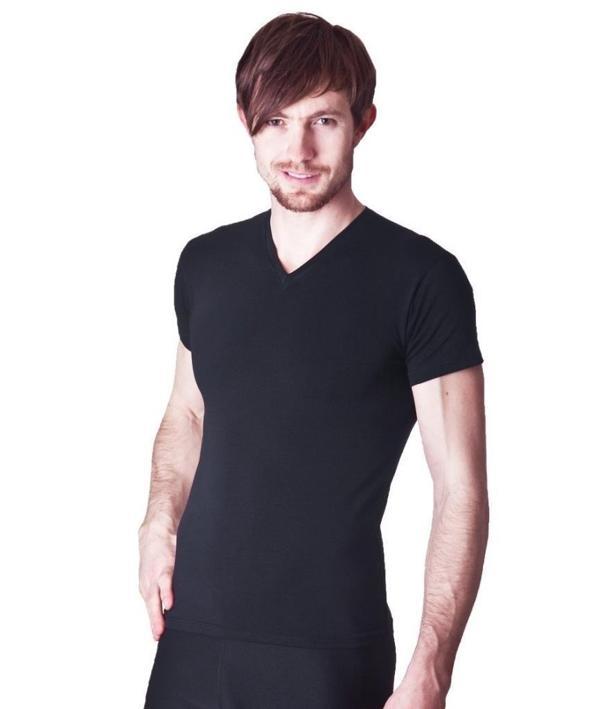 6 Adet Dono Erkek Likralı V Yaka Kısa Kollu Fanila Atlet 1245 - Image 1