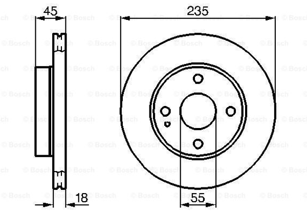 Mazda 323 1989-1996 & Mazda 121 1991-1996 Ön Havalı Fren Aynası - Image 1