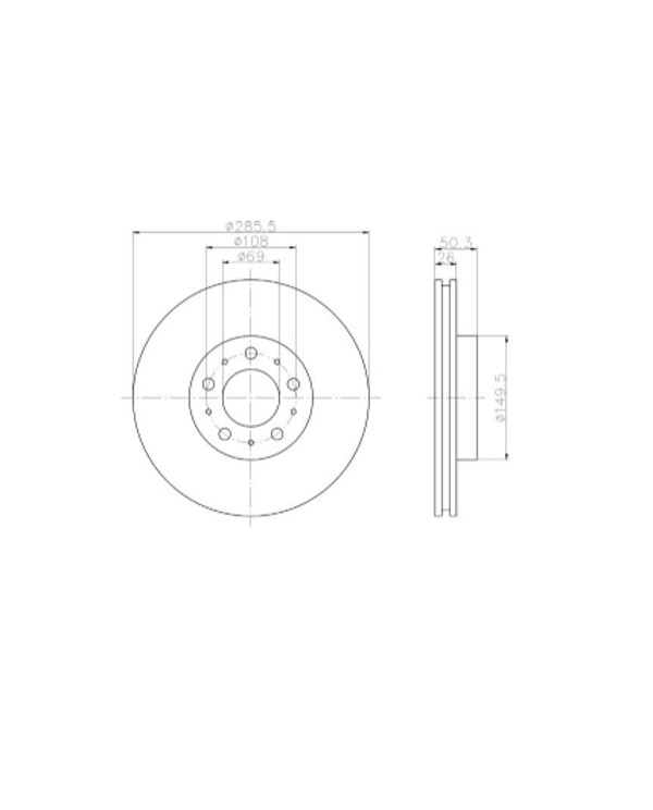 Volvo S60 2000-2010 S80 1998-2006 Ön Fren Diski - Image 1