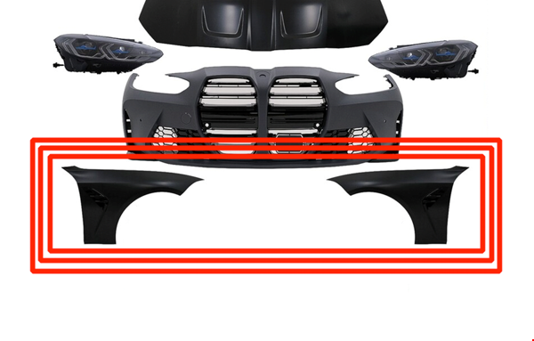 Bmw G20-g80 M3 DÖnüşüm İçIn Ön Çamurluk Takımı 2020 Sonrası Uyumlu - Image 1