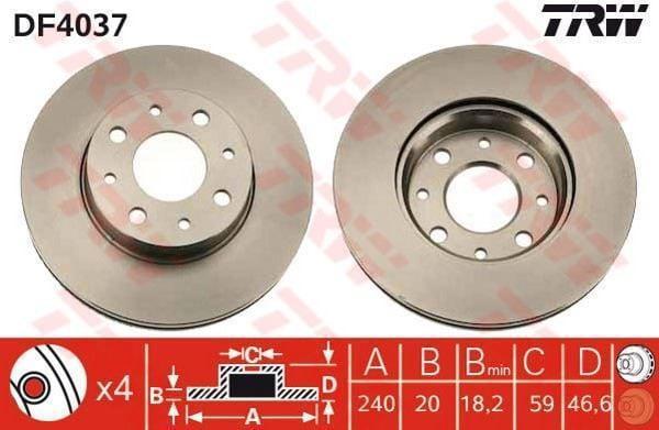 Fiat Marea Palio Albea Alfa Romeo 145 146 Ön Fren Diski - Image 1