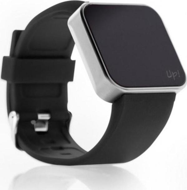 Up! Watch Touch Matte Silver And Black Strap Unisex Kol Saati - Image 1