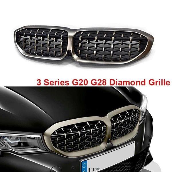 Bmw 3 Serisi G20 Ön Panjur Diamond Panjur (Piano Black) 2019 Sonrası Uyumlu - Image 1