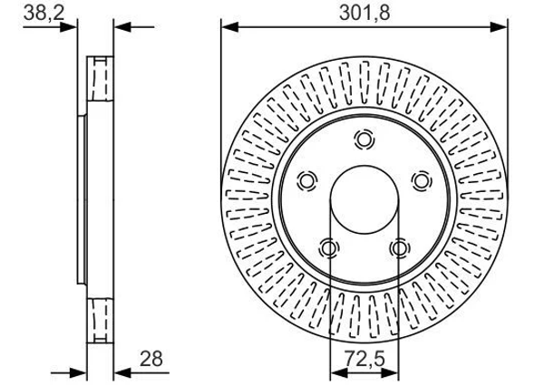 Fiat Freemont Dodge Journey 2008-2015 Ön Fren Diski - Image 1