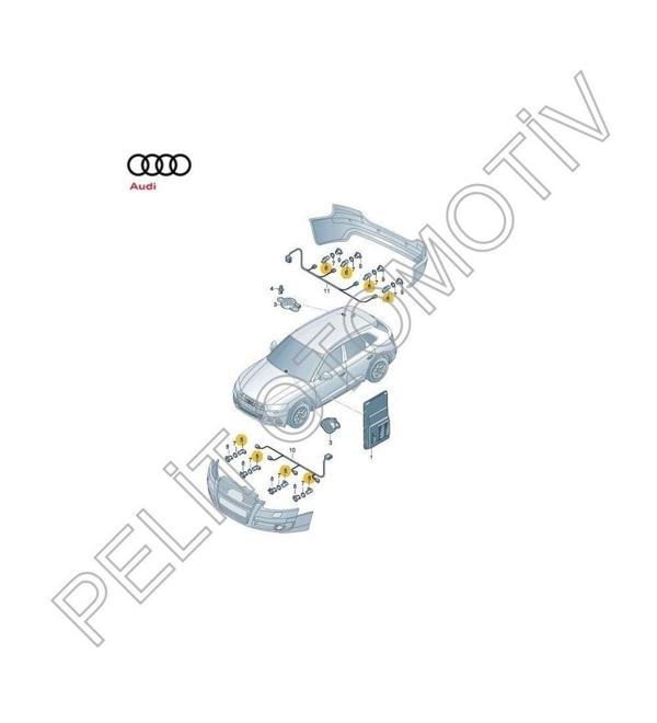 Audi A3 A4 A5 Seat Toledo 4 Skoda Fabia 3 Volkswagen Caddy 4 Golf 7 Passat T6 2008 Sonrası Park Sensörü - Image 1