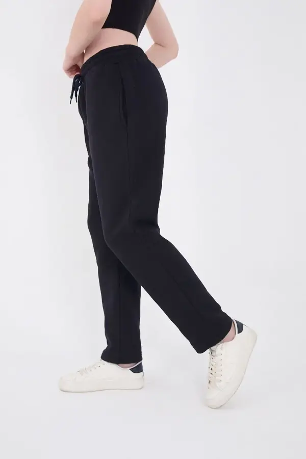 Unisex Üç İplik Basic Eşofman Pantolon - Lacivert - Image 1