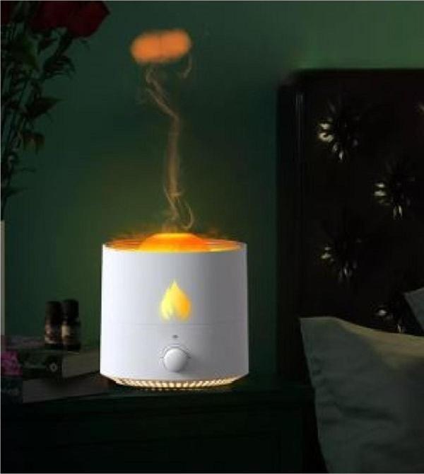 Ateş Görselli Buhar Ultrasonik Led Işıklı Aromatik Oda Kokusu Hava Nemlendirici 180 Ml - Image 1