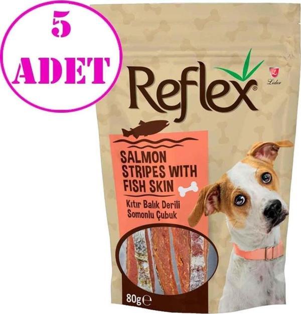 Reflex Balık Deri Sargılı Somon Etli Çubuk 80 Gr 5 Ad - Image 1