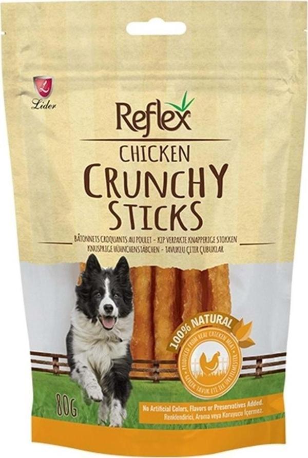 Reflex Crunchy Sticks Tavuklu Çıtır Köpek Ödül Çubukları 80 Gr - Image 1
