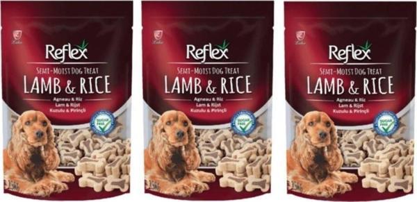 Reflex Semi Kuzu Etli & Pirinçli Mini Kemik Köpek Ödül 150 Gr X 3 - Image 1