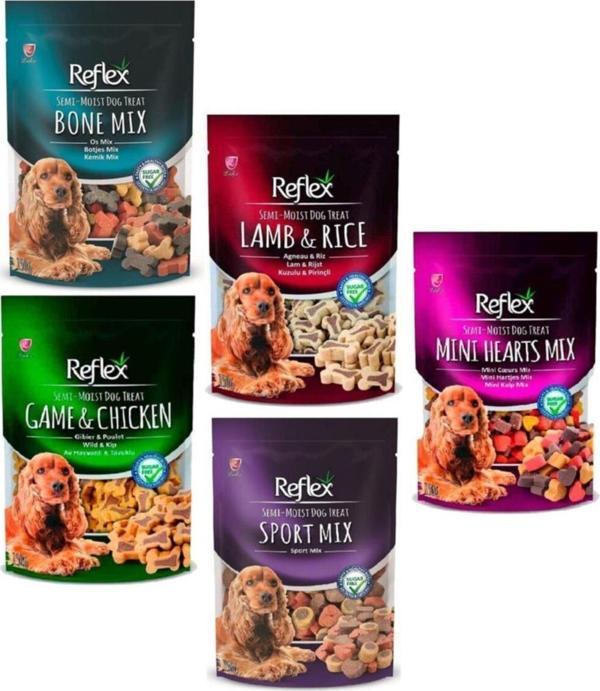 Reflex Semi Moist Süper Karışık Paket Köpek Ödülü 150 Gr 5 Adet - Image 1