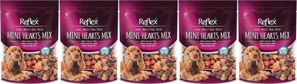 Semi Moist Mini Kalp Mix Köpek Ödülü 150 Gr X 5 Paket - Image 1