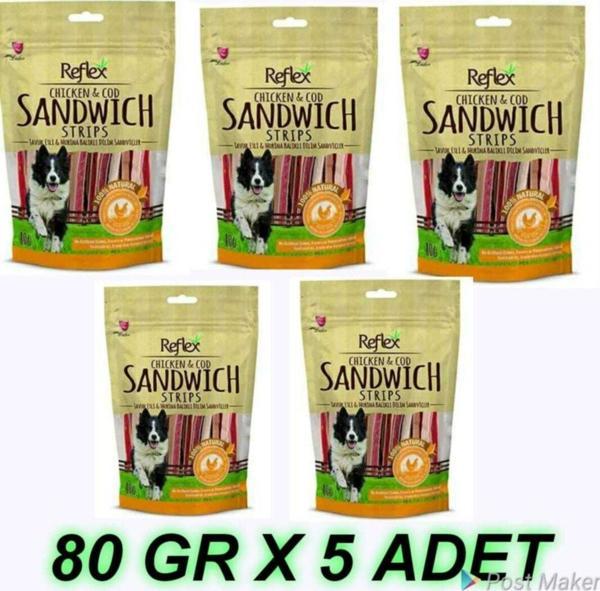 Reflex Tavuk Etli & Morina Balıklı Köpek Ödül 80 Gr 5 Adet - Image 1