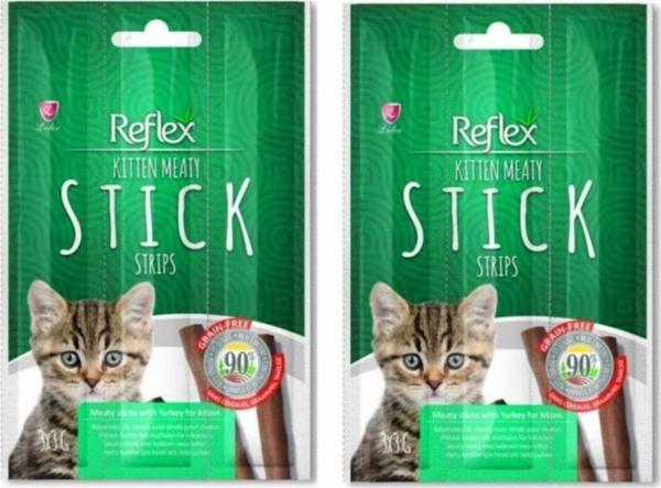 Reflex Yavru- Kıtten Kedi Hindili Ödül Çubuk 15 Gr - Eko 2 Li Paket - Image 1