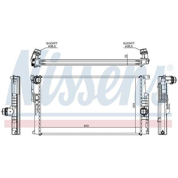 Renault Megane AC+ 1995-2002 Su Radyatörü Brazing MT 585X397X32 mm - Image 1