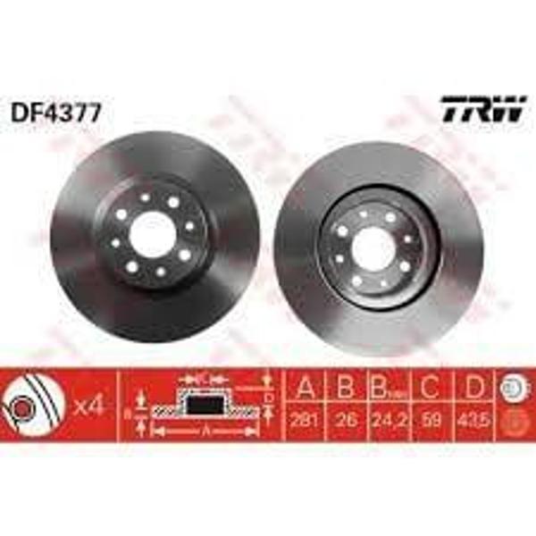 Fiat Bravo II Stilo Mito Ön Fren Diski Havalı 281mm - Image 1
