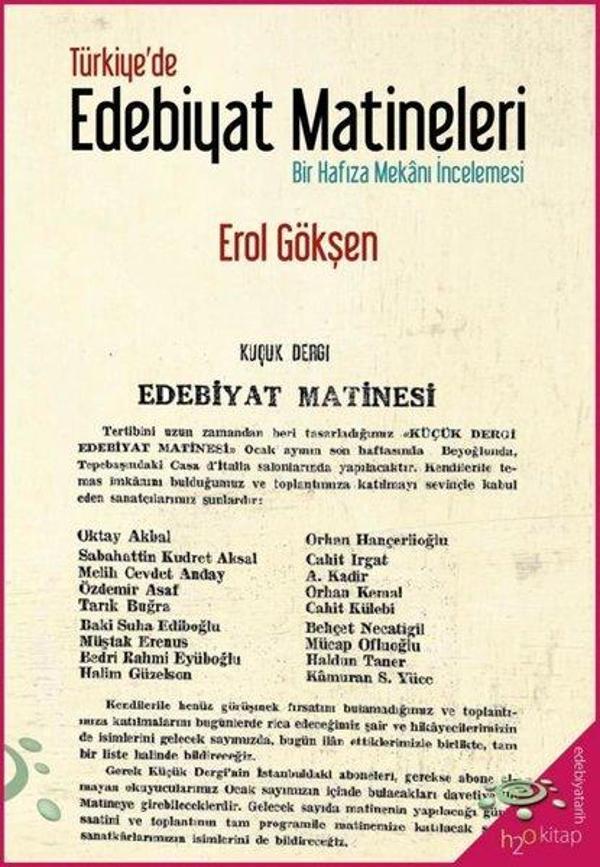 Türkiye'de Edebiyat Matineleri - Bir Hafıza Mekanı İncelemesi - h2o Kitap - Image 1