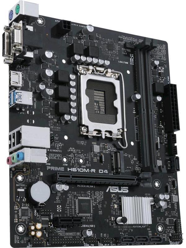 Asus Prıme H610M-R DDR4 3200 Hdmı Dvı Vga M2 Usb3.2 Beyaz Kutu (Prıme H610M-R D4) Anakart - Image 1
