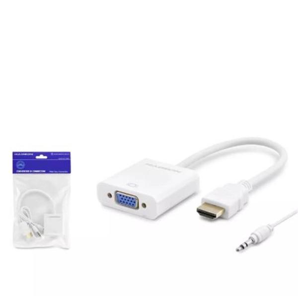 Hadron Hdx2019 Hdmi To Vga F Çevirici 1080P + Audio Beyaz - Image 1