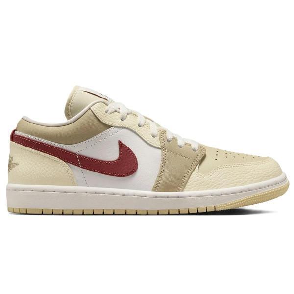 Nike Air Jordan 1 Low  Leather Unisex Sneaker Hakiki Deri Günlük Spor Ayakkabı Krem - Image 1