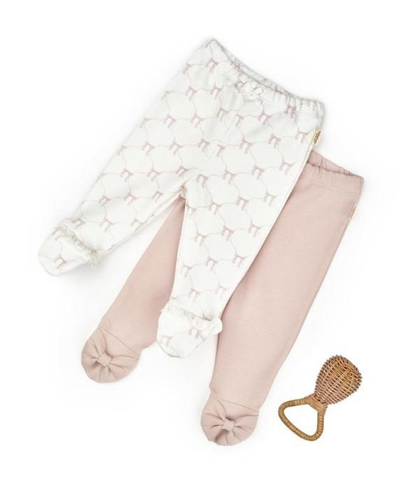 Bebek 2li Patikli Pantalon %100 Organik Pamuk , Bebek - Yenidoğan- csy8142 - Image 1