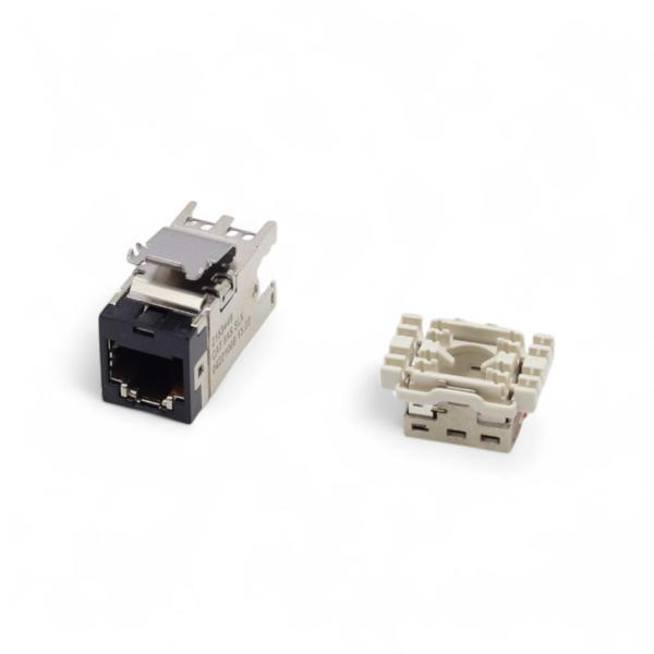 Commscope 2153449-2  SLX-6AS-BLK Cat6A Metallic Shielded Keystone Jack Siyah Renk  - Image 1